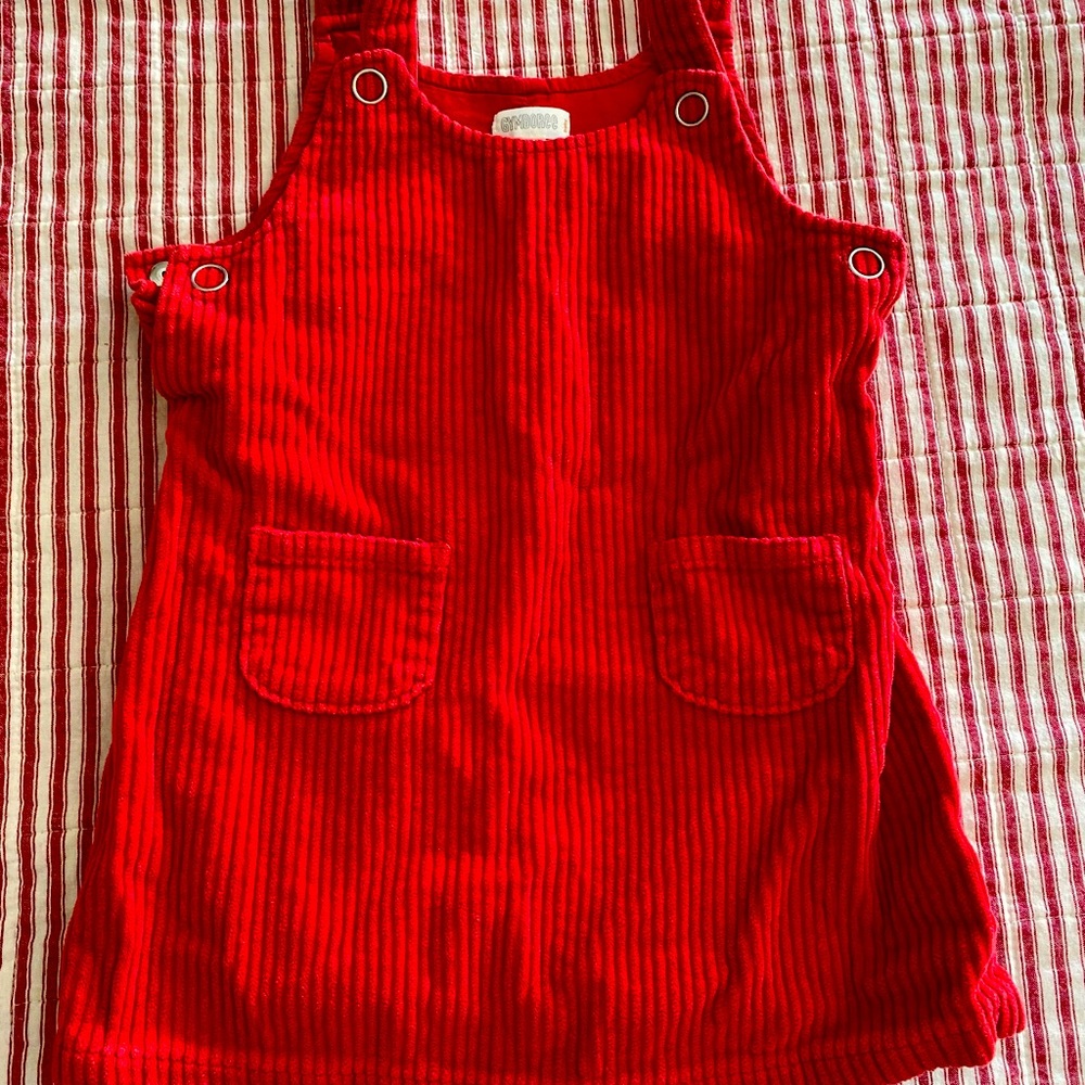 Gymboree cord overall dress (2T)